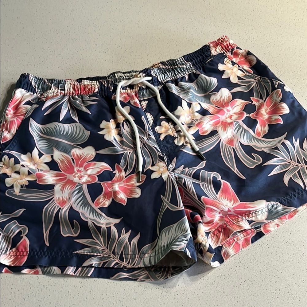 American Eagle Outfitters Tropical Floral Lined Swim Trunks Shorts Mens Large 4.